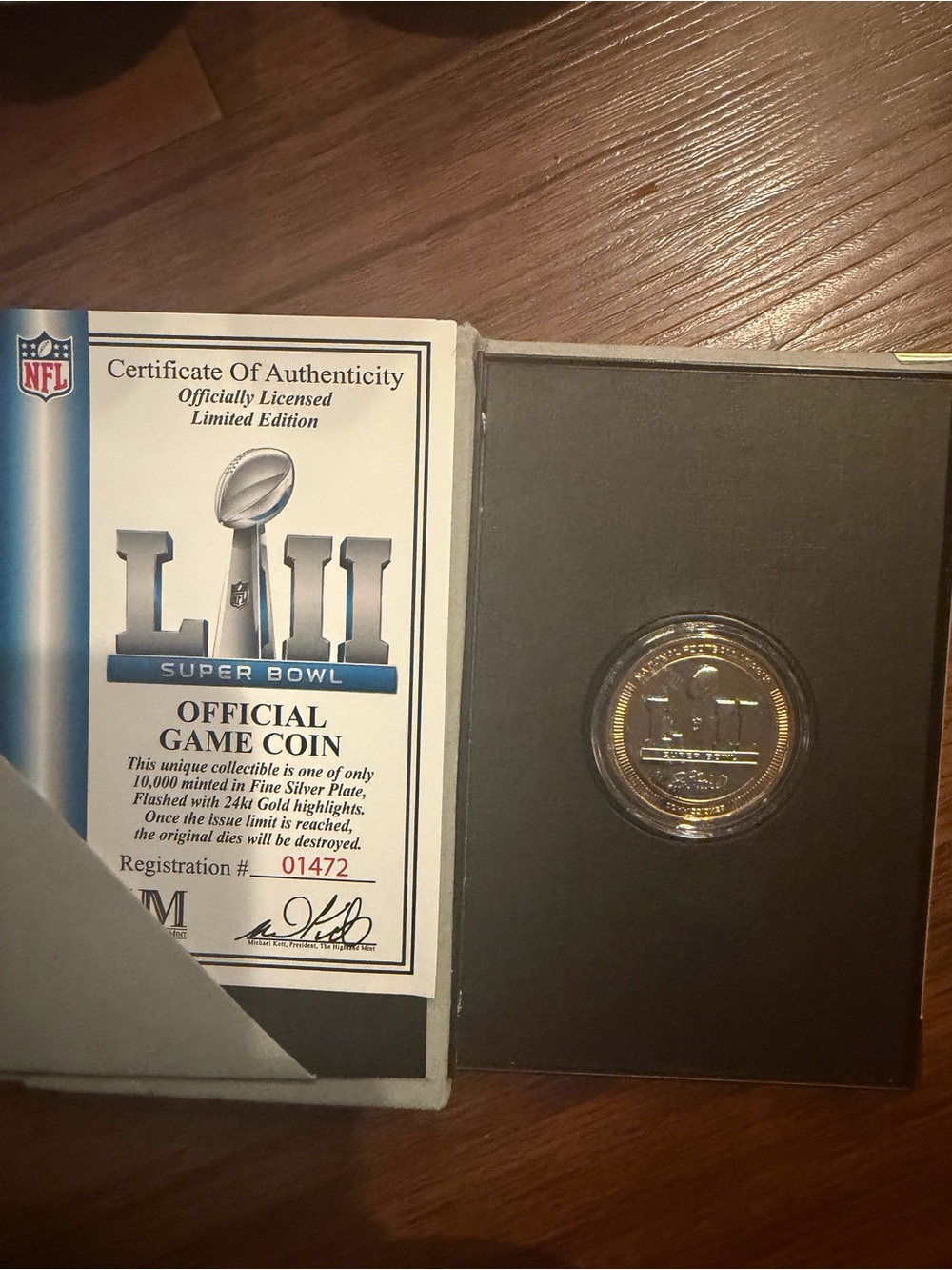 NFL Limited Edition Game Coin - White and Gold